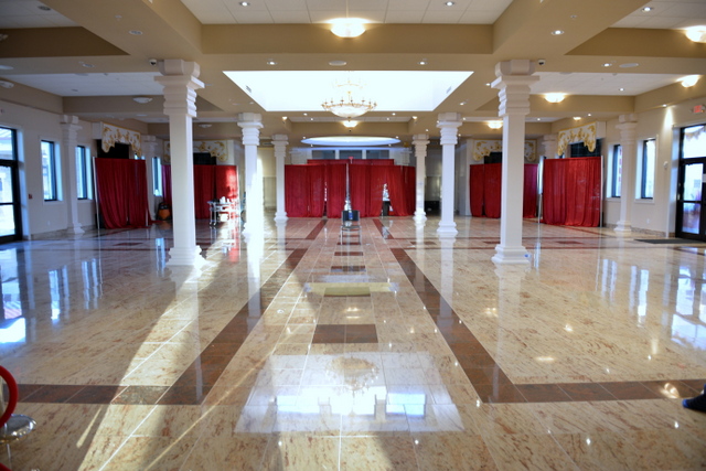 Temple prayer hall interior